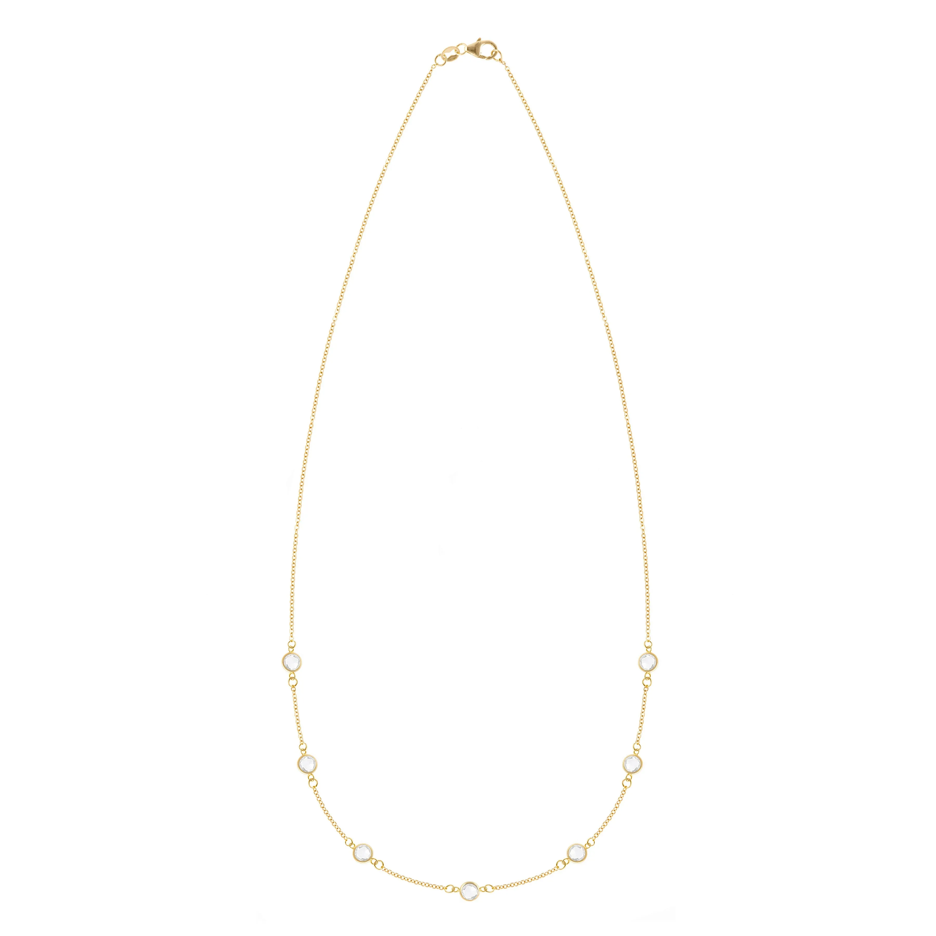 Personalized Classic 7 Birthstone Necklace in 14k Gold sold by Haverhill product image thumbnail 3