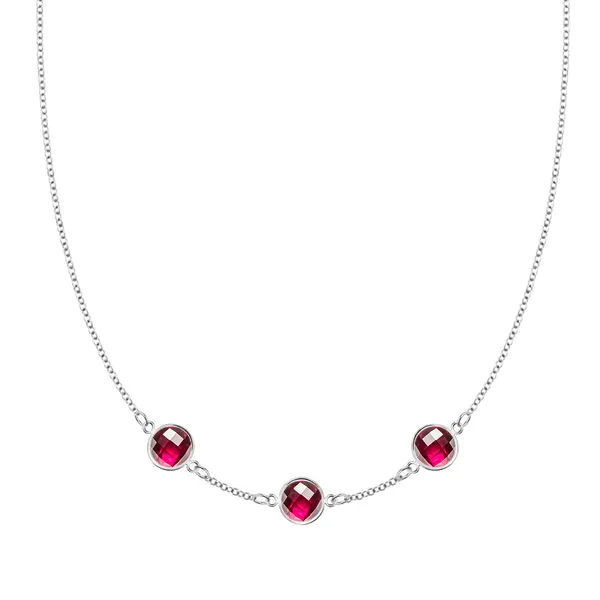 Personalized Grand 3 Birthstone Necklace in 14k Gold sold by Haverhill