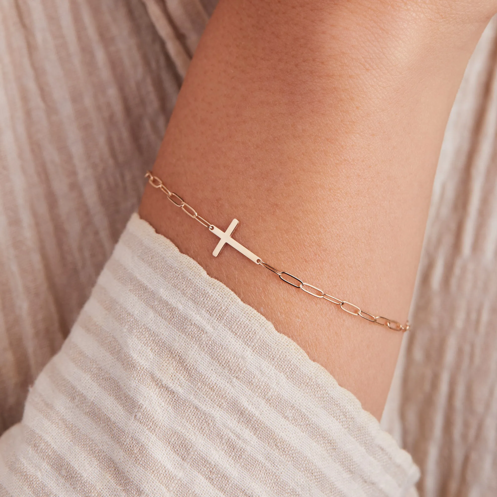 Cross Adelaide Mini Bracelet in 14k Gold sold by Haverhill product image thumbnail 3