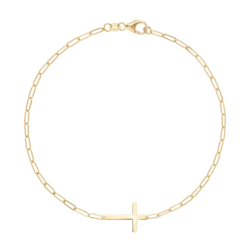 Cross Adelaide Mini Bracelet in 14k Gold sold by Haverhill