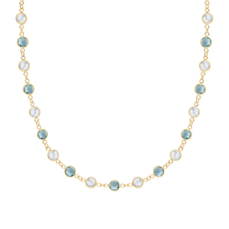 Personalized Newport Birthstone Necklace in 14k Gold sold by Haverhill