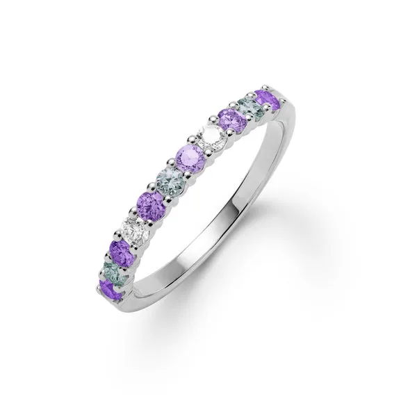 Personalized Rosecliff Birthstone Stackable Ring in 14k Gold sold by Haverhill