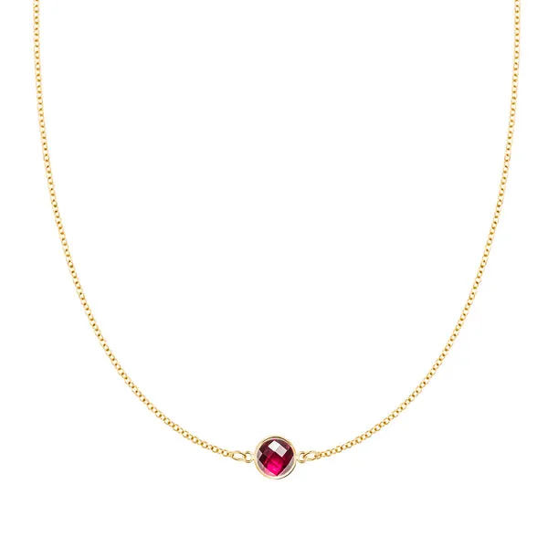 Personalized Grand 1 Birthstone Necklace in 14k Gold sold by Haverhill