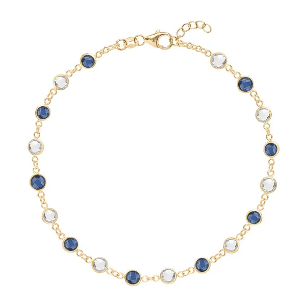 Personalized Newport Birthstone Bracelet in 14k Gold sold by Haverhill