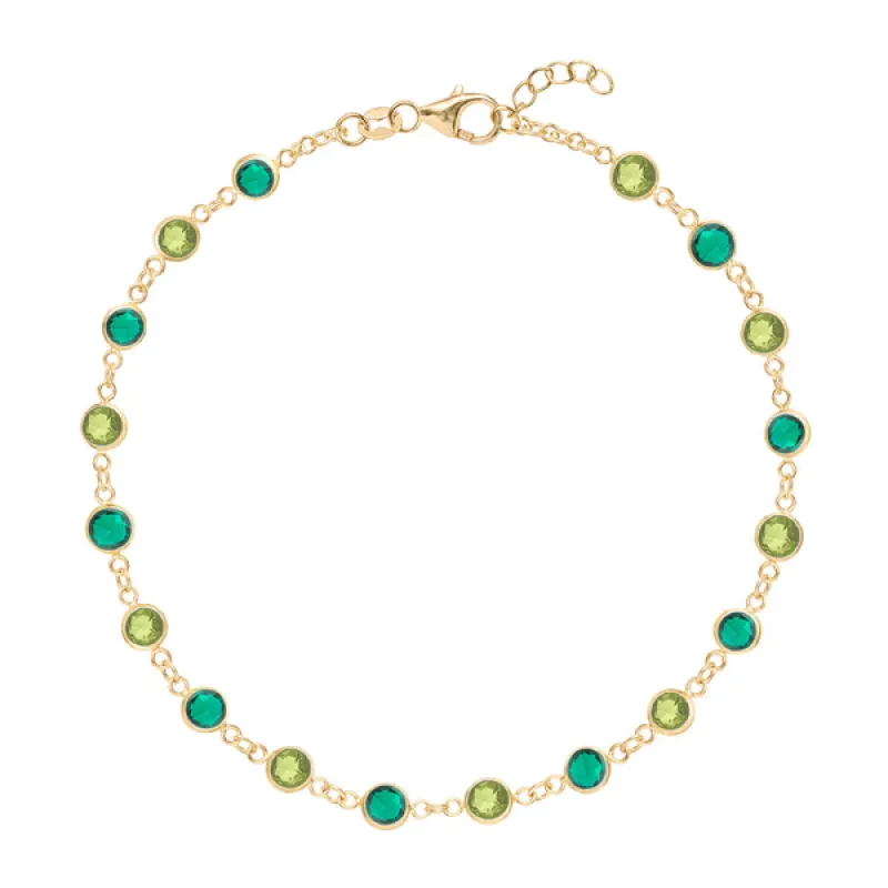 Personalized Newport Birthstone Bracelet in 14k Gold sold by Haverhill