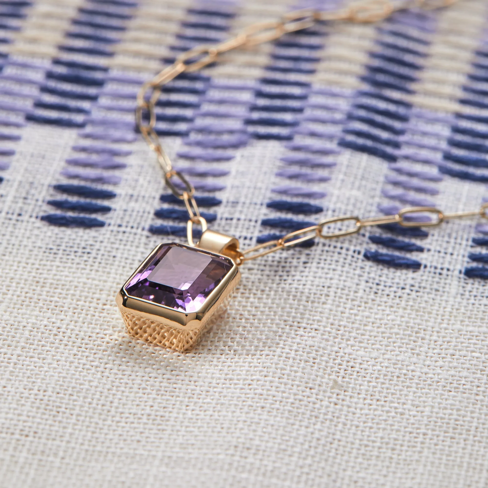 Warren Amethyst Pendant in 14k Gold (February) sold by Haverhill product image thumbnail 5