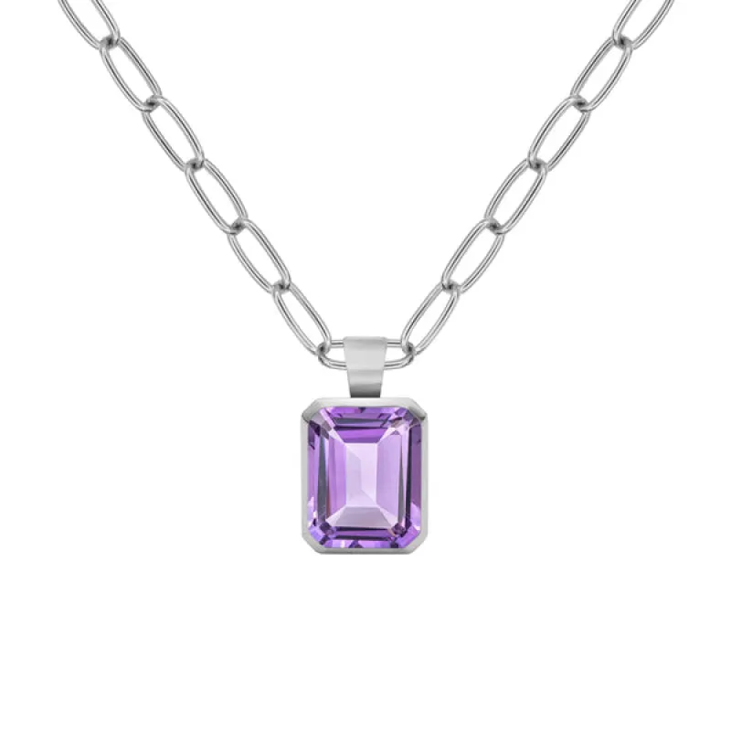 Warren Amethyst Pendant in 14k Gold (February) sold by Haverhill