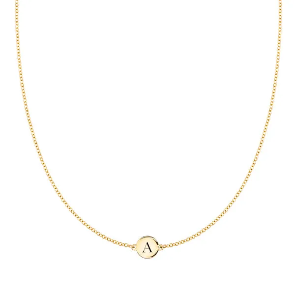 Personalized 1 Letter Necklace in 14k Gold sold by Haverhill