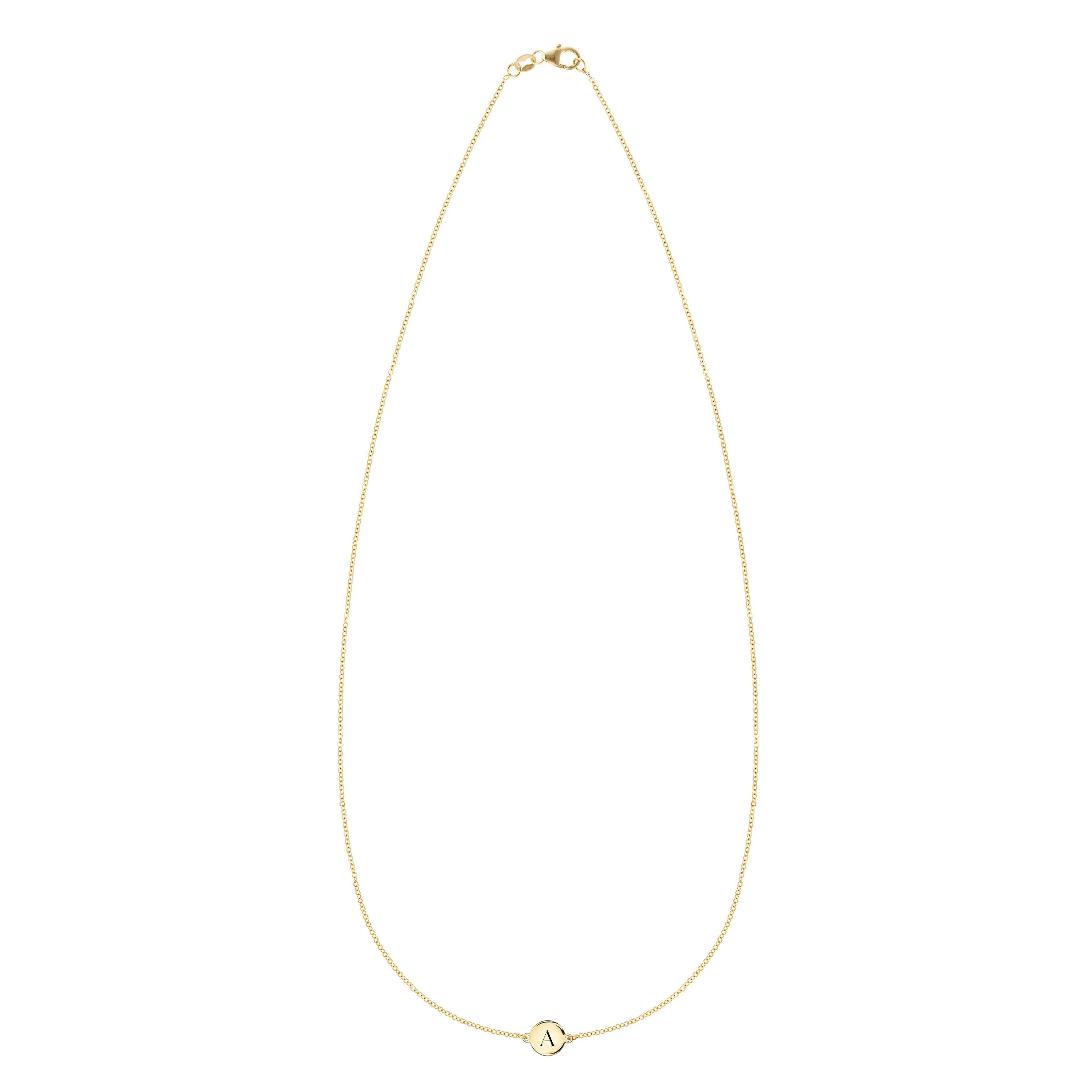 Personalized 1 Letter Necklace in 14k Gold sold by Haverhill product image thumbnail 4