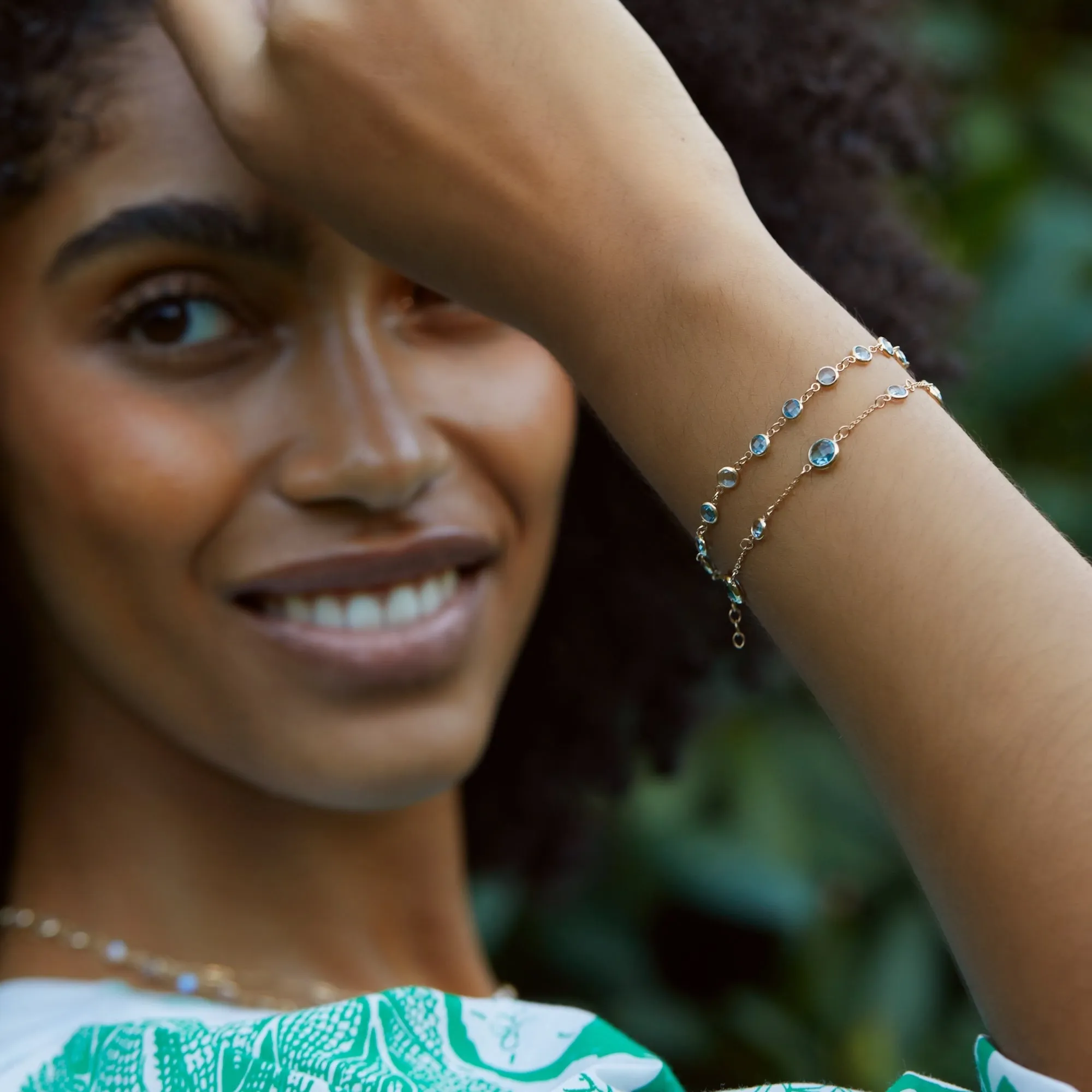 Personalized Bayberry Grand & Classic 7 Stone Bracelet in 14k Gold sold by Haverhill product image thumbnail 2