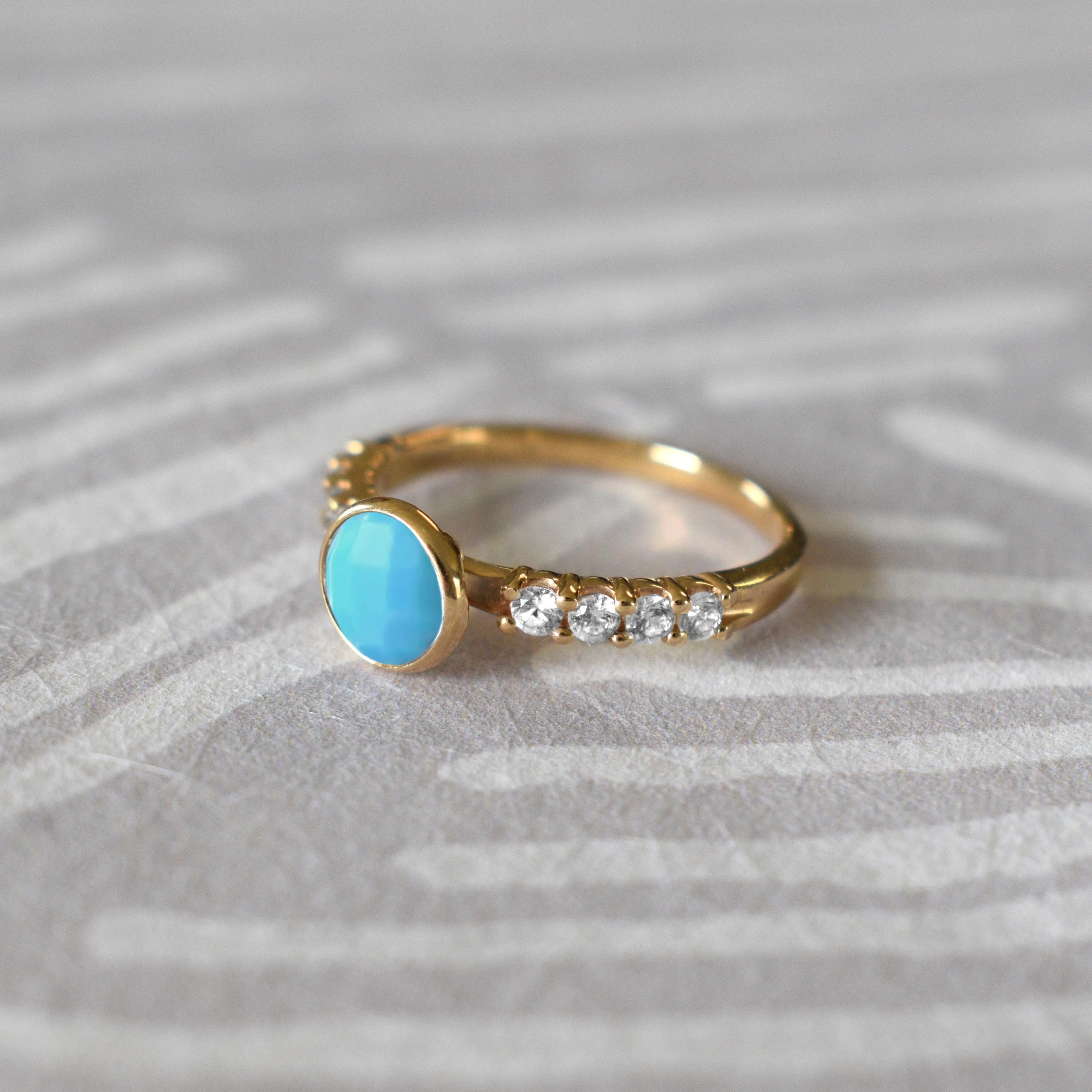 Rosecliff Grand Turquoise Ring in 14k Gold (December) sold by Haverhill product image thumbnail 3
