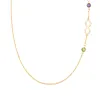 Personalized Classic Infinity & 2 Birthstone Necklace in 14k Gold sold by Haverhill