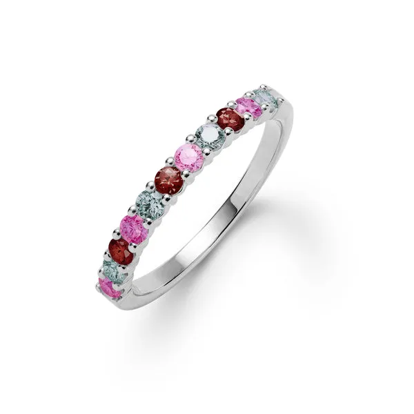 Personalized Rosecliff Birthstone Stackable Ring in 14k Gold sold by Haverhill