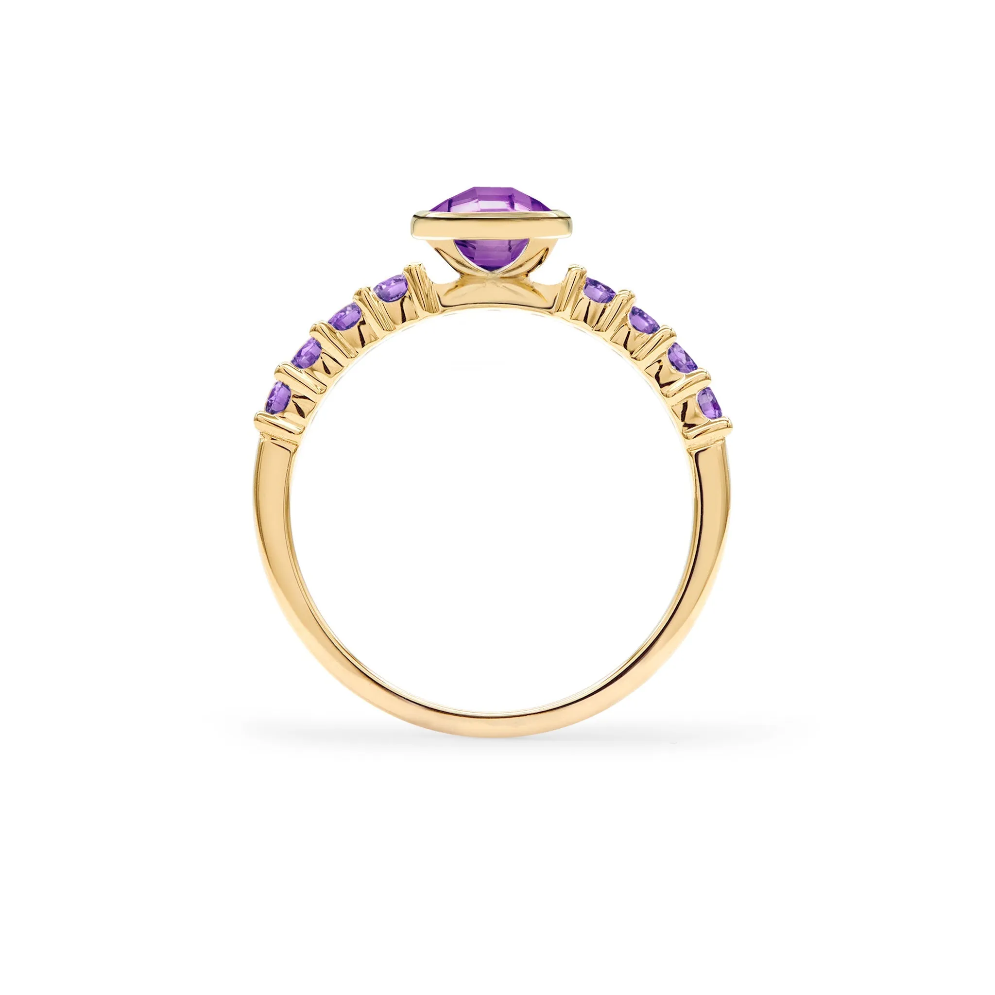 Rosecliff Grand Amethyst Ring in 14k Gold (February) sold by Haverhill product image thumbnail 5