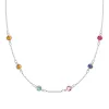 Personalized Classic 6 Birthstone Necklace in 14k Gold sold by Haverhill