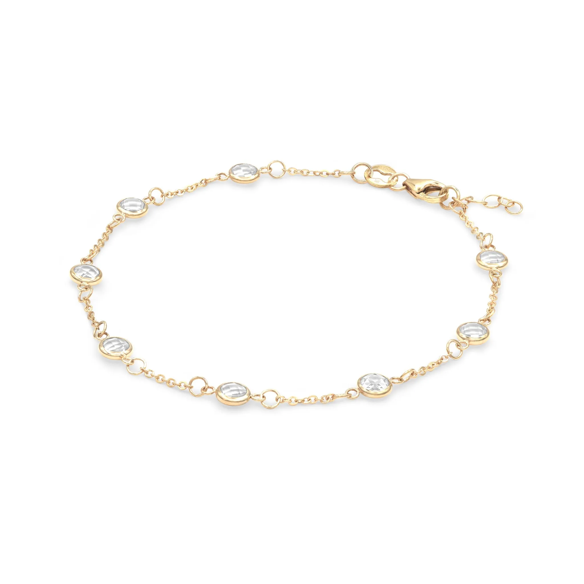 Personalized Classic 8 Birthstone Bracelet in 14k Gold sold by Haverhill product image thumbnail 4