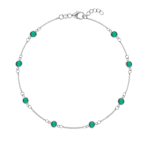 Personalized Classic 8 Birthstone Bracelet in 14k Gold sold by Haverhill