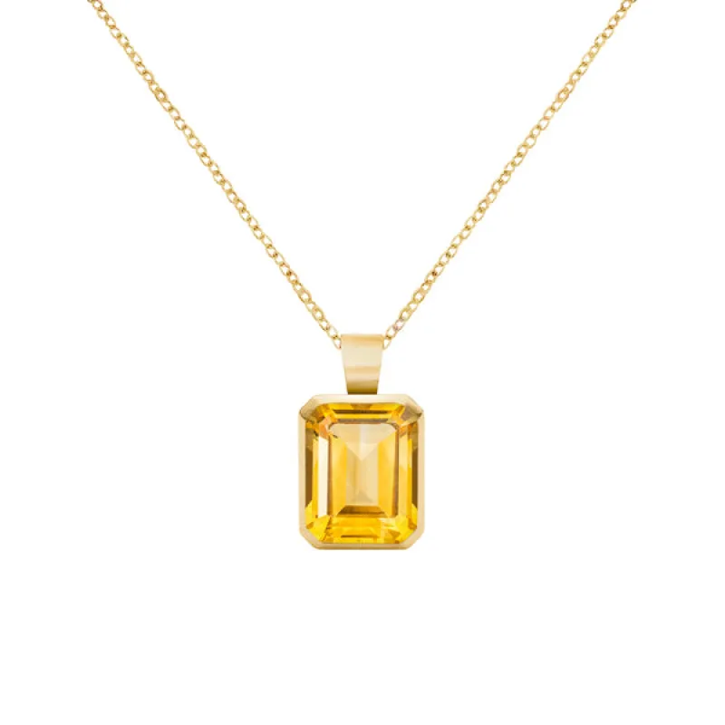 Warren Citrine Pendant in 14k Gold (November) sold by Haverhill