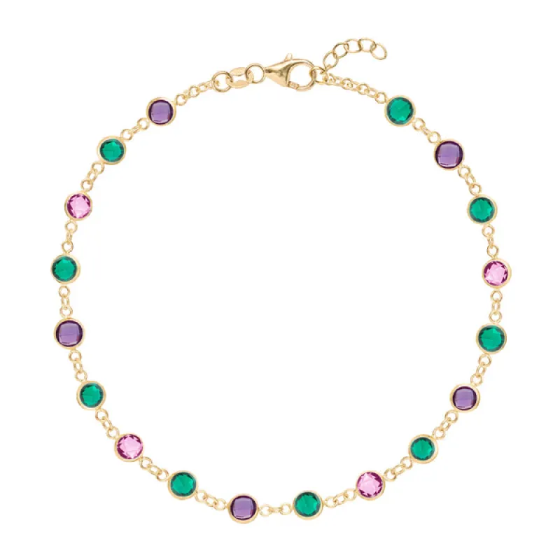 Personalized Newport Birthstone Bracelet in 14k Gold sold by Haverhill