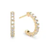 Personalized Rosecliff Birthstone Earrings in 14k Gold sold by Haverhill