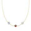 Personalized Grand 3 Birthstone Necklace in 14k Gold sold by Haverhill