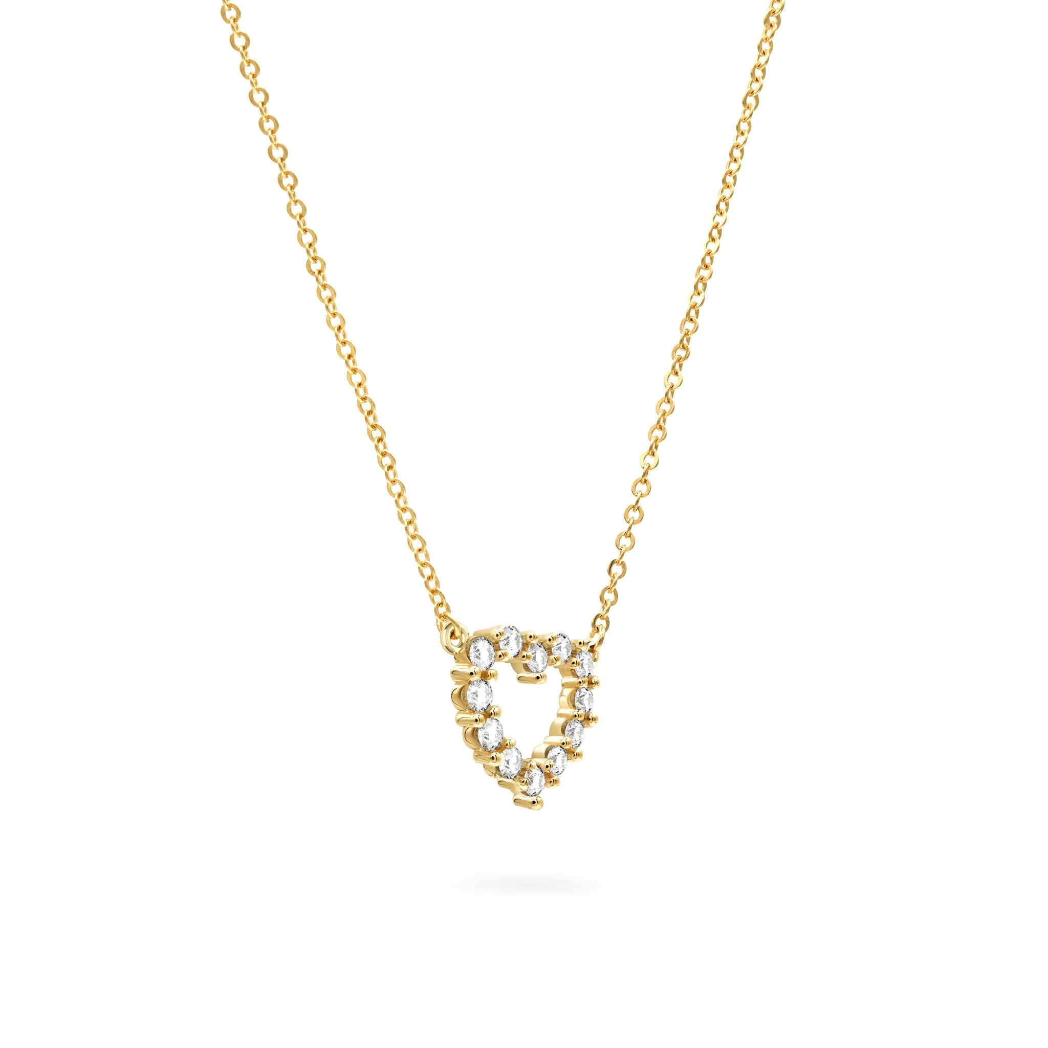 Personalized Rosecliff Small Heart Birthstone Necklace in 14k Gold sold by Haverhill product image thumbnail 4
