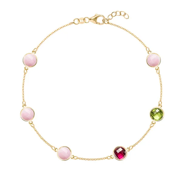 Personalized Grand 6 Birthstone Bracelet in 14k Gold sold by Haverhill