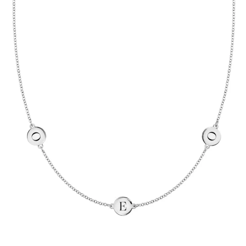 Personalized 3 Letter Necklace in 14k Gold (Double Spacing) sold by Haverhill