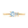 Personalized Greenwich Solitaire Birthstone & Diamond Ring in 14k Gold sold by Haverhill