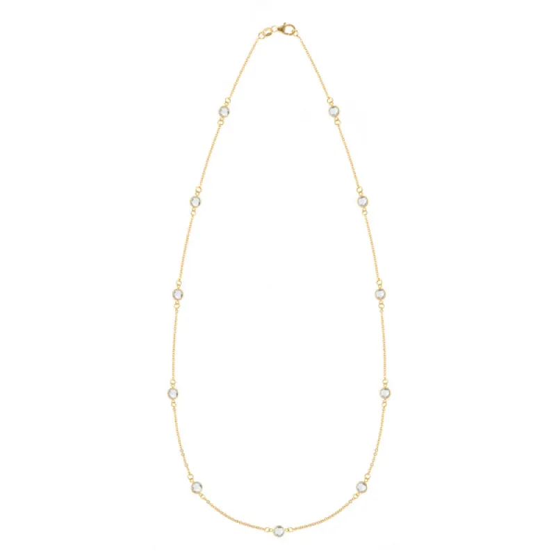 Personalized Bayberry 11 Birthstone Necklace in 14k Gold sold by Haverhill