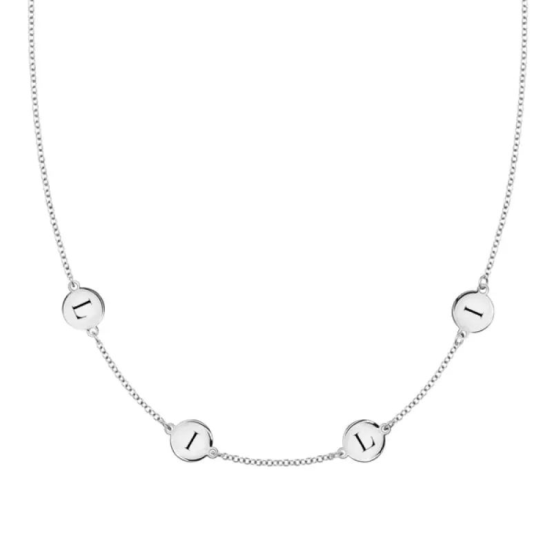 Personalized 4 Letter Necklace in 14k Gold (Double Spacing) sold by Haverhill