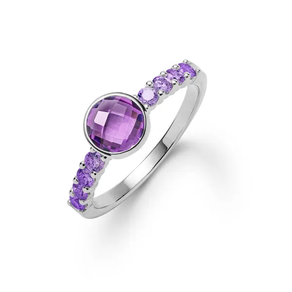 Rosecliff Grand Amethyst Ring in 14k Gold (February) sold by Haverhill