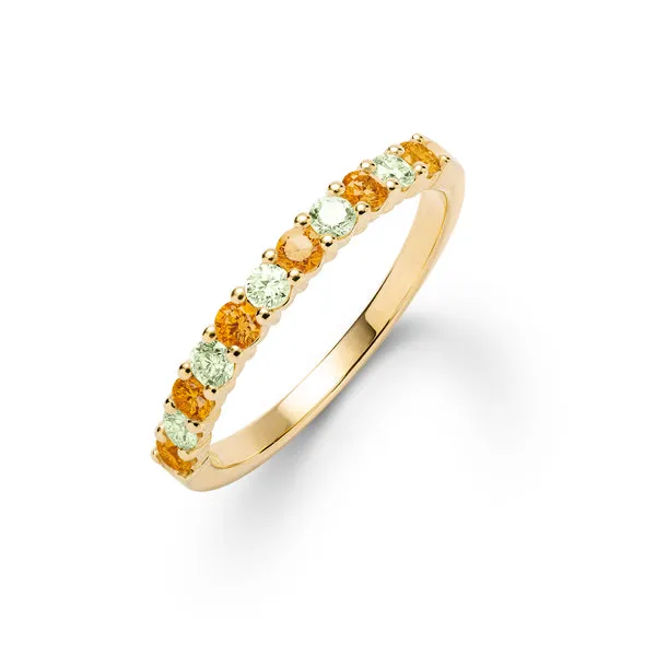 Personalized Rosecliff Birthstone Stackable Ring in 14k Gold sold by Haverhill