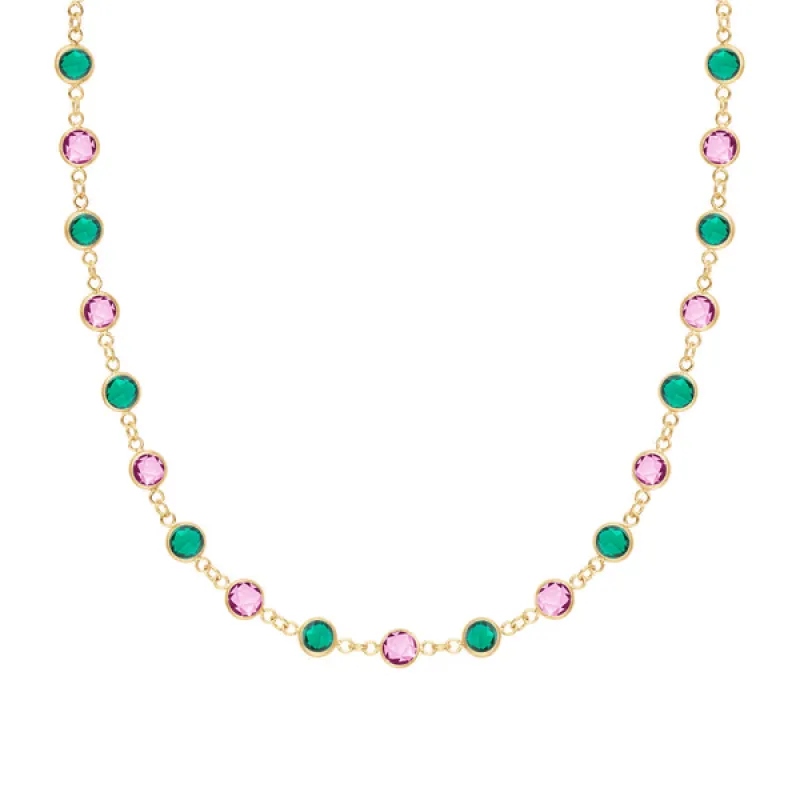 Personalized Newport Birthstone Necklace in 14k Gold sold by Haverhill