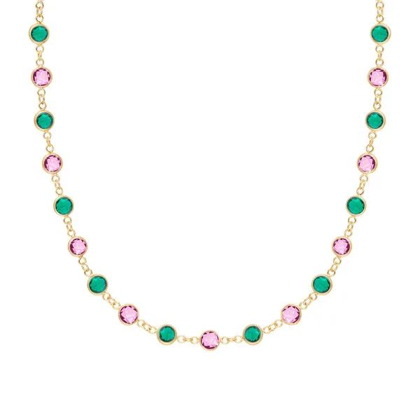 Personalized Newport Birthstone Necklace in 14k Gold sold by Haverhill