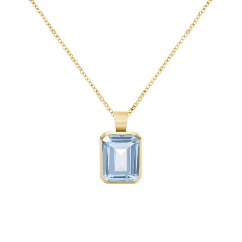 Warren Aquamarine Pendant in 14k Gold (March) sold by Haverhill
