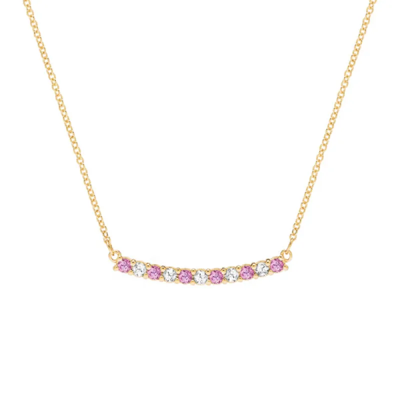 Personalized Rosecliff Bar Necklace in 14k Gold sold by Haverhill