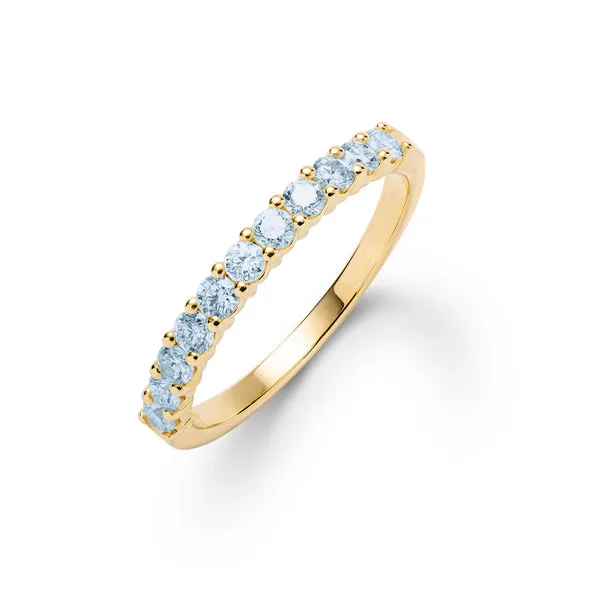 Personalized Rosecliff Birthstone Stackable Ring in 14k Gold sold by Haverhill