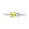 Personalized Greenwich Solitaire Birthstone & Diamond Ring in 14k Gold sold by Haverhill