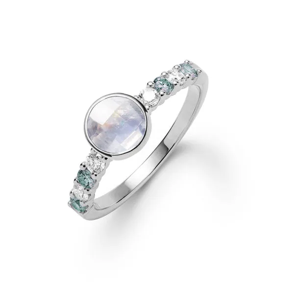 Rosecliff Grand Moonstone Ring in 14k Gold (June) sold by Haverhill