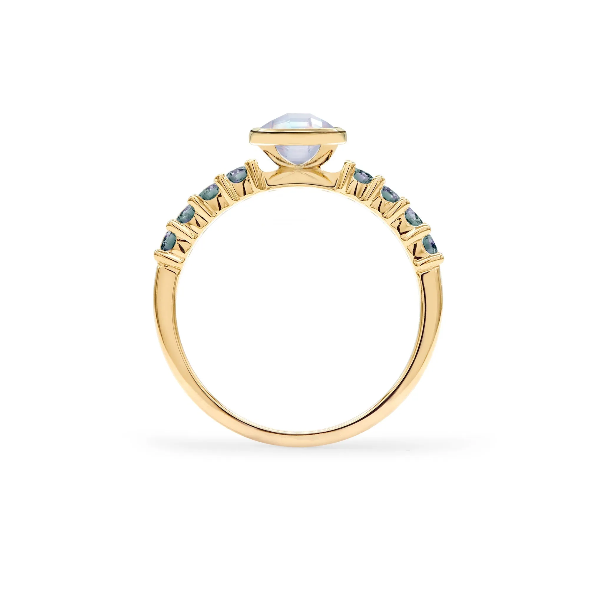 Rosecliff Grand Moonstone Ring in 14k Gold (June) sold by Haverhill product image thumbnail 5