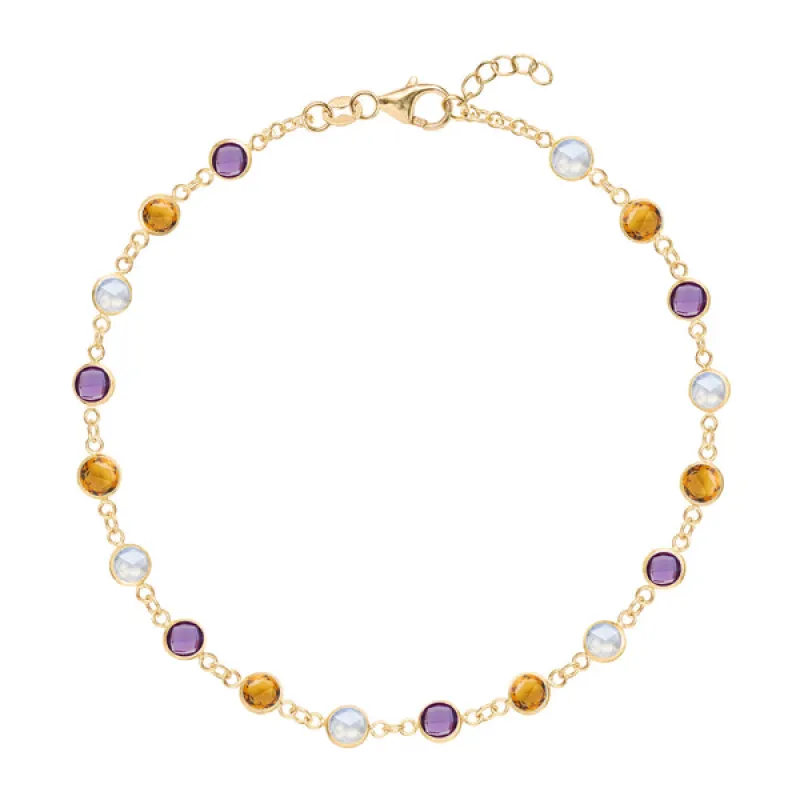 Personalized Newport Birthstone Bracelet in 14k Gold sold by Haverhill