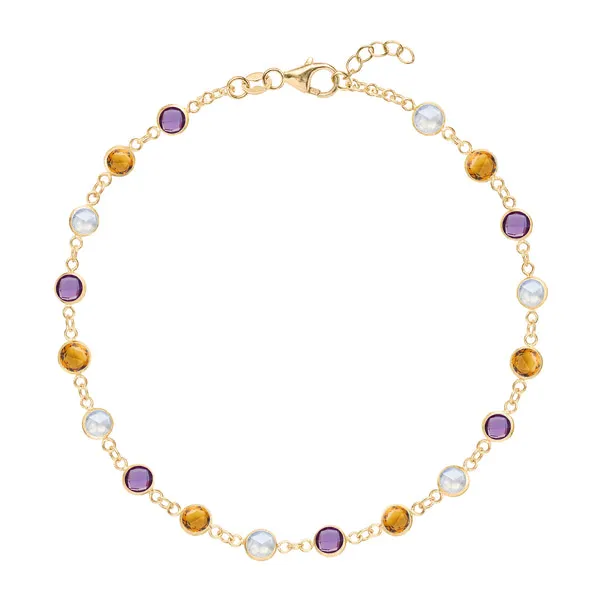 Personalized Newport Birthstone Bracelet in 14k Gold sold by Haverhill