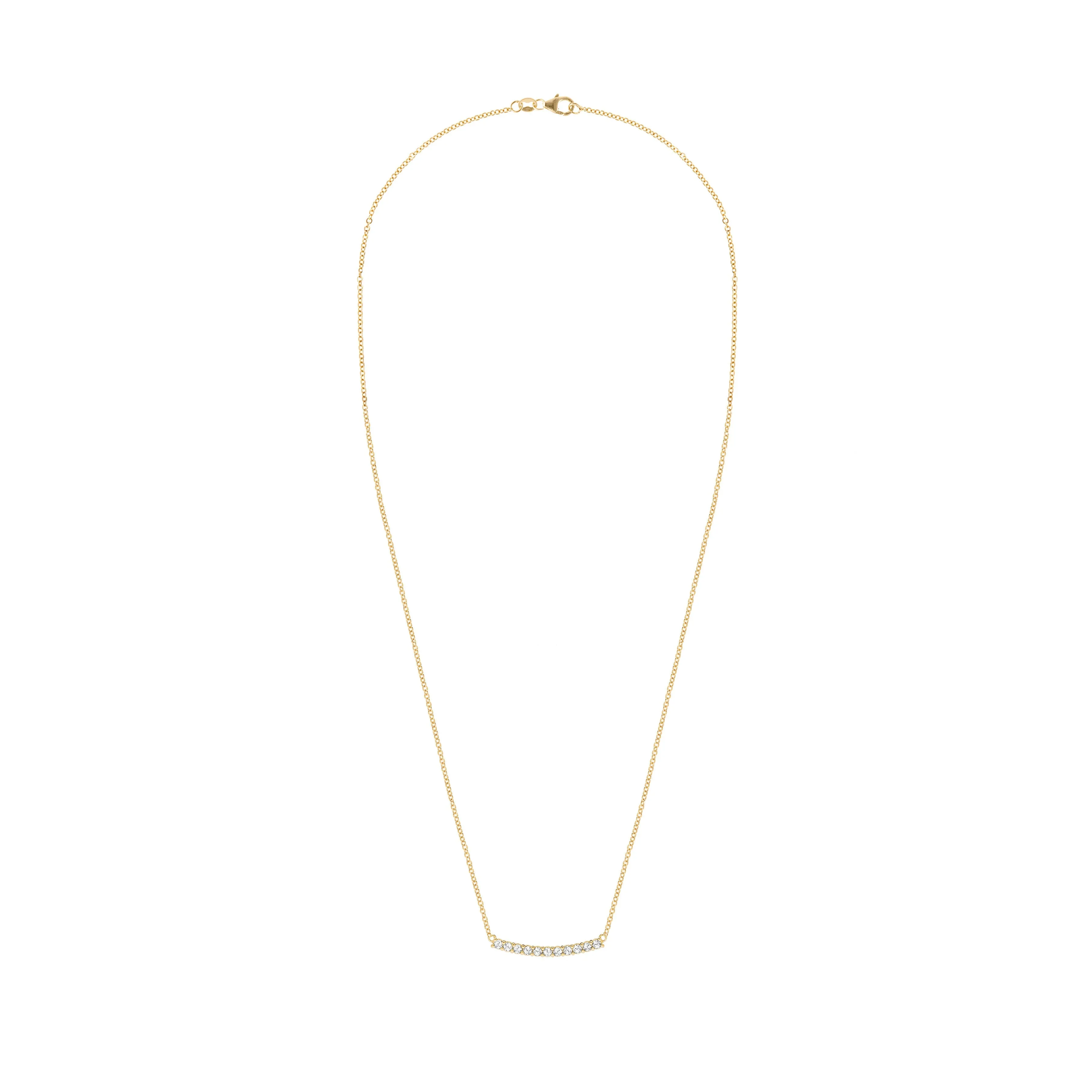 Personalized Rosecliff Bar Necklace in 14k Gold sold by Haverhill product image thumbnail 5