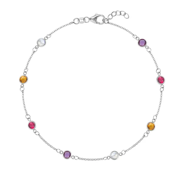 Personalized Classic 8 Birthstone Bracelet in 14k Gold sold by Haverhill