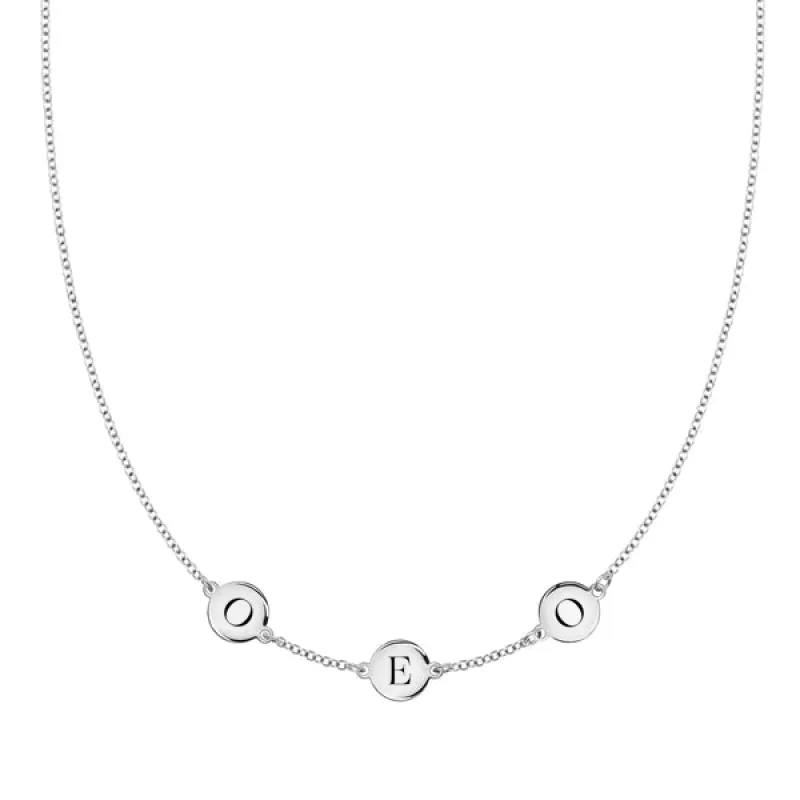 Personalized 3 Letter Necklace in 14k Gold (Single Spacing) sold by Haverhill