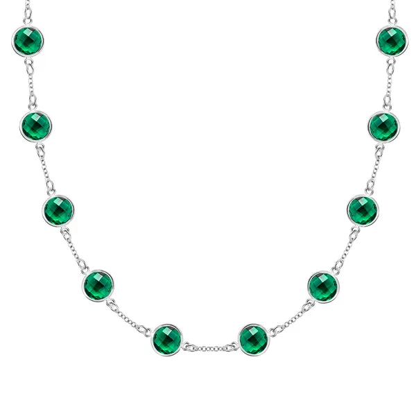 Personalized Grand 10 Birthstone Necklace in 14k Gold sold by Haverhill