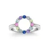 Personalized Rosecliff Small Circle Birthstone Ring in 14k Gold sold by Haverhill