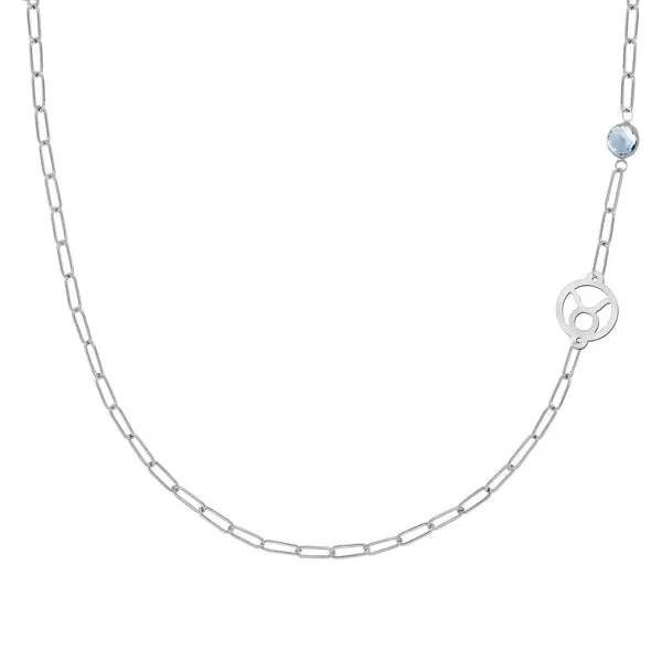 Personalized Taurus & Birthstone Necklace on Adelaide Mini in 14k Gold sold by Haverhill