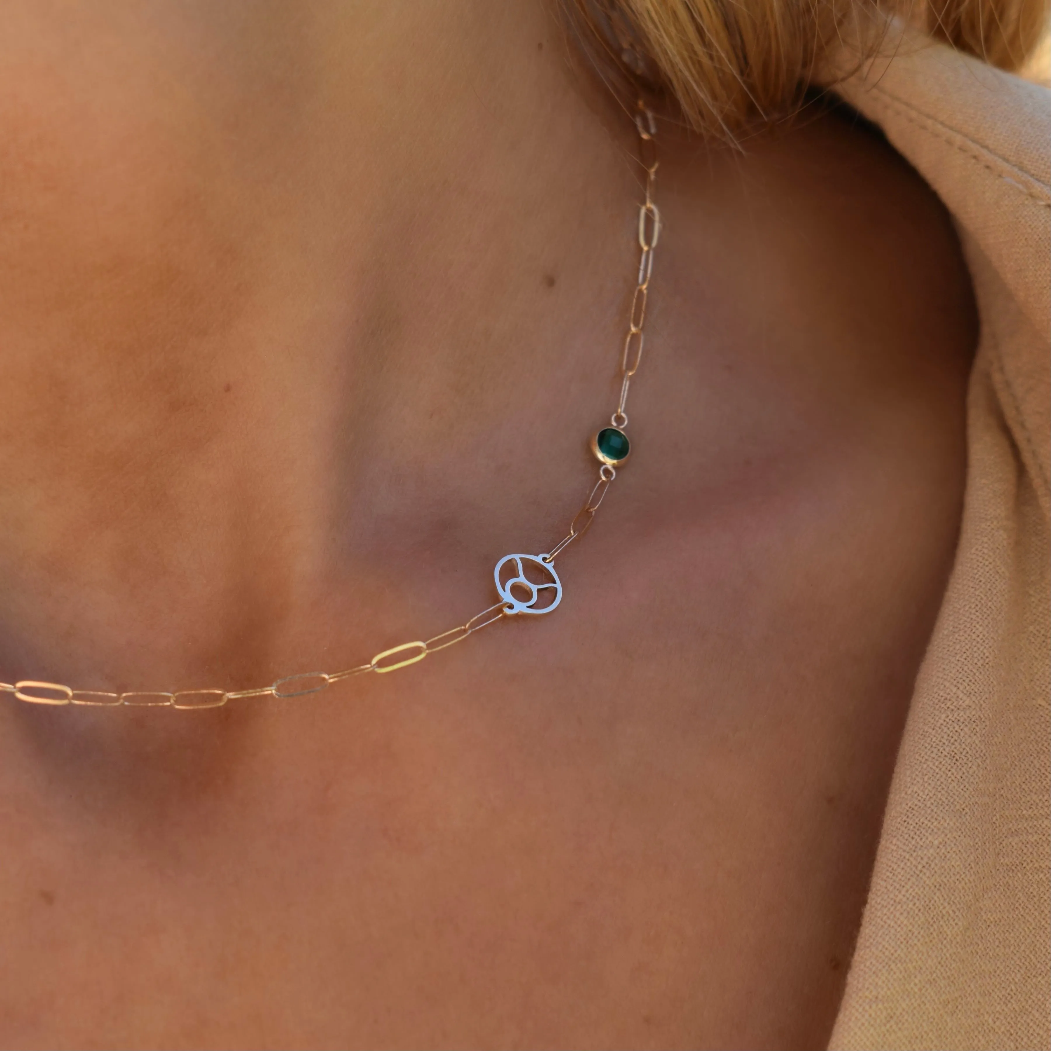 Personalized Taurus & Birthstone Necklace on Adelaide Mini in 14k Gold sold by Haverhill product image thumbnail 3